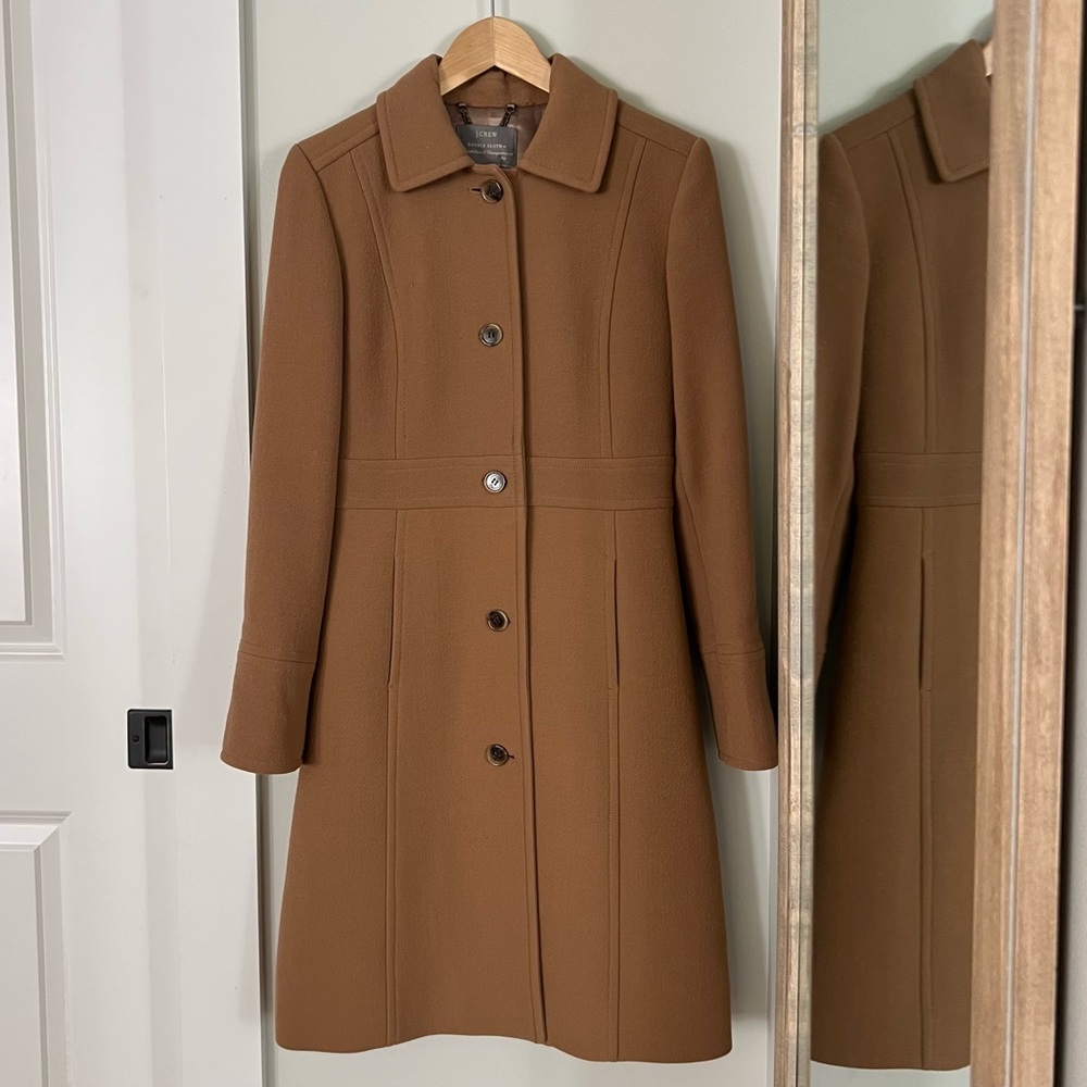 J.Crew Lady Day Topcoat in Italian double-cloth wool in camel